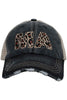 MA Massachusetts Leopard State Women's Trucker Hat