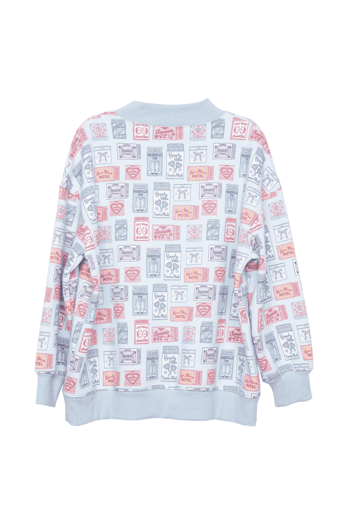 Traveling Matchbook Crewneck Printed Sweatshirt