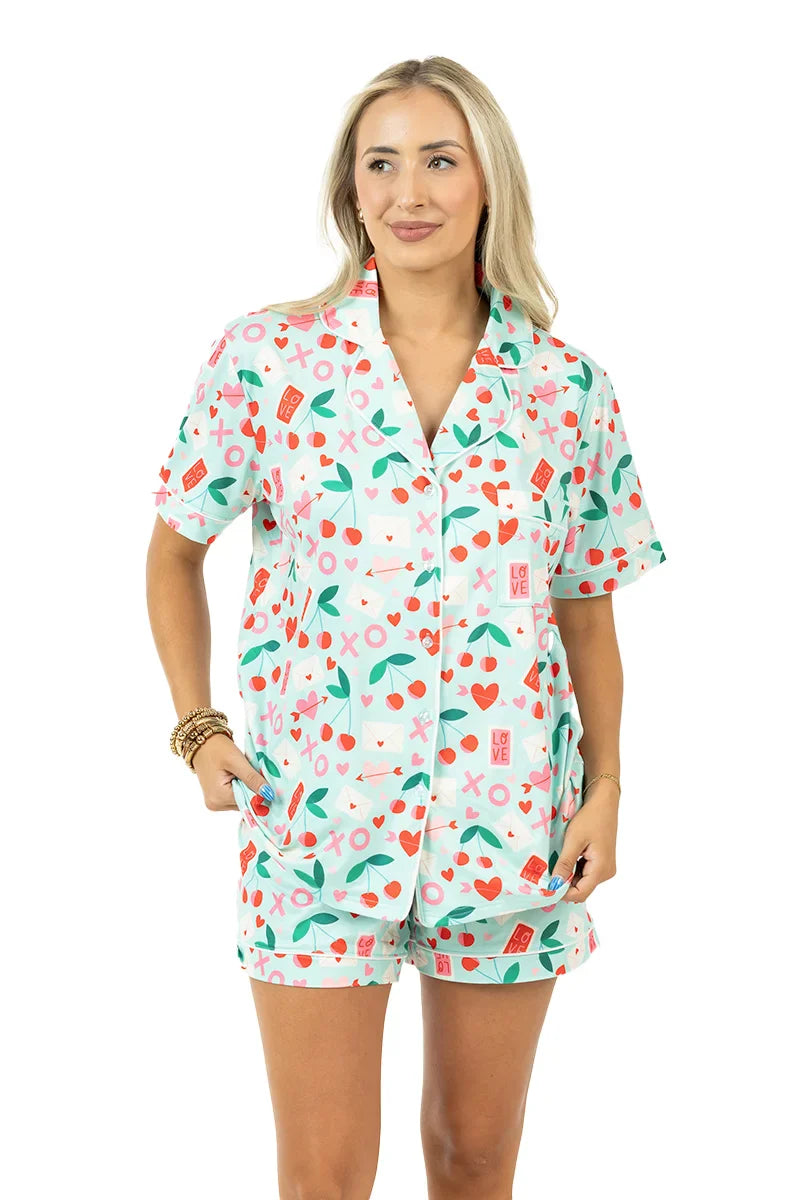 XO Cherries Valentine's Day Pajamas