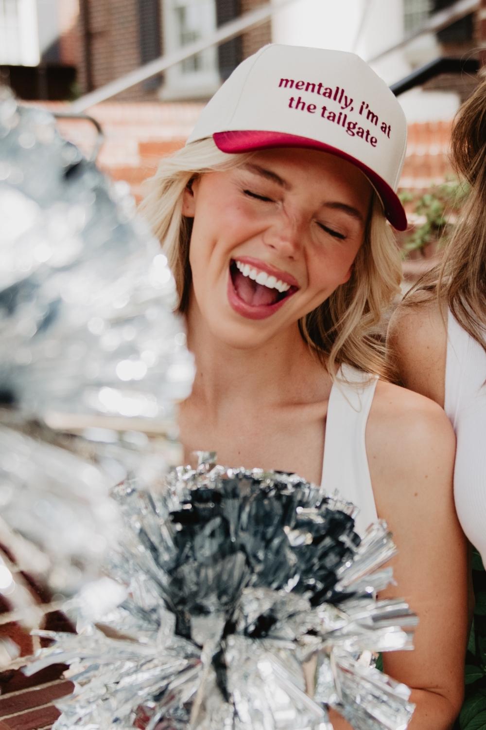 Mentally, I'm At The Tailgate Trucker Hat Vintage