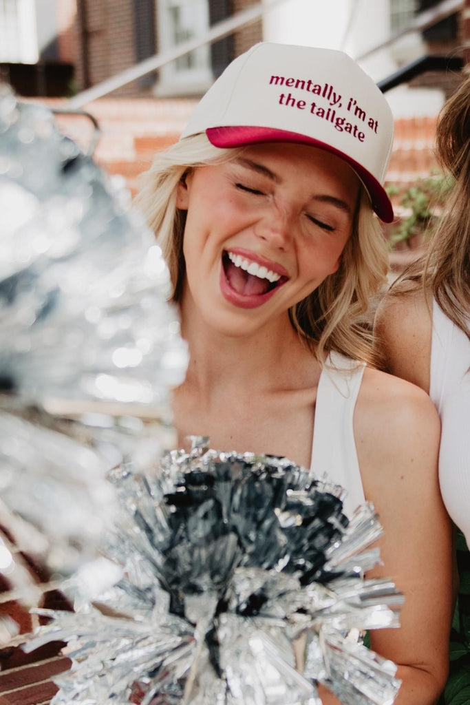 Mentally, I'm At The Tailgate Trucker Hat Vintage