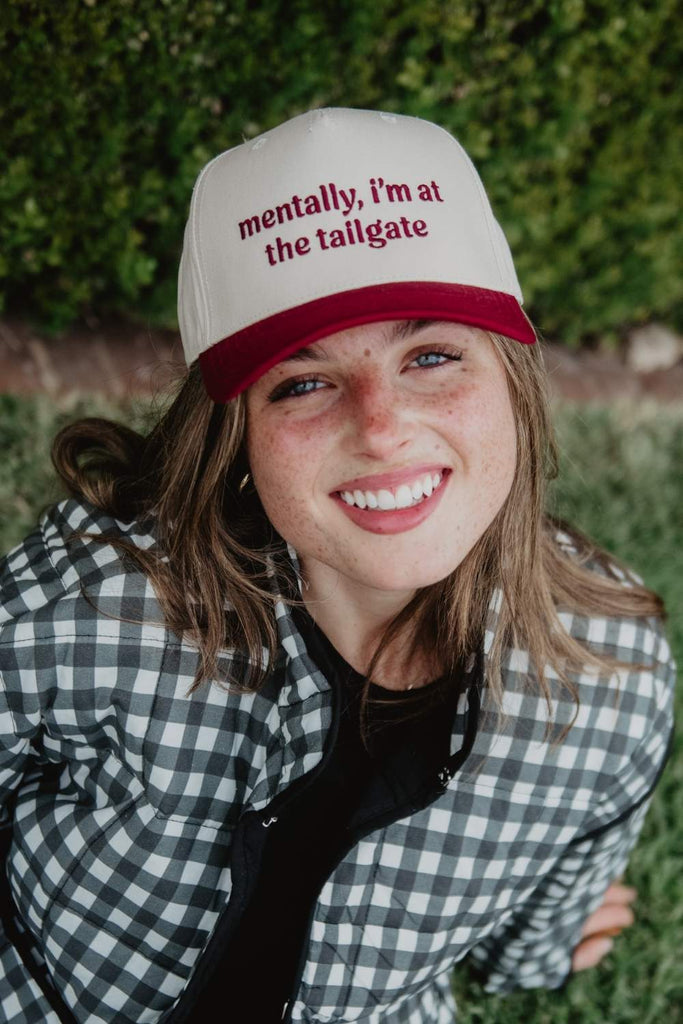 Mentally, I'm At The Tailgate Trucker Hat Vintage