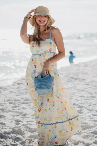 Yellow Italian Summer Linen Maxi Dress - Katydid.com