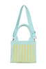 Mint Striped Structured Mini Tote - Katydid.com