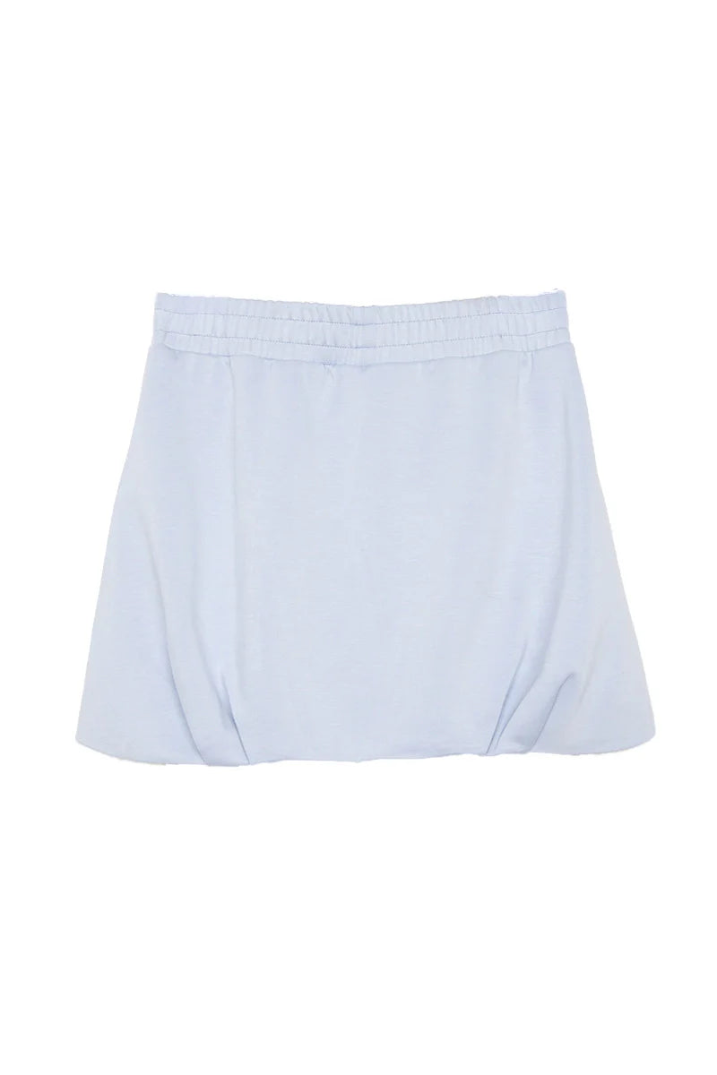 Light Blue Scuba Bubble Skirt