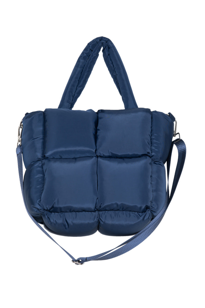 Navy Blue Mini Puffer Totes