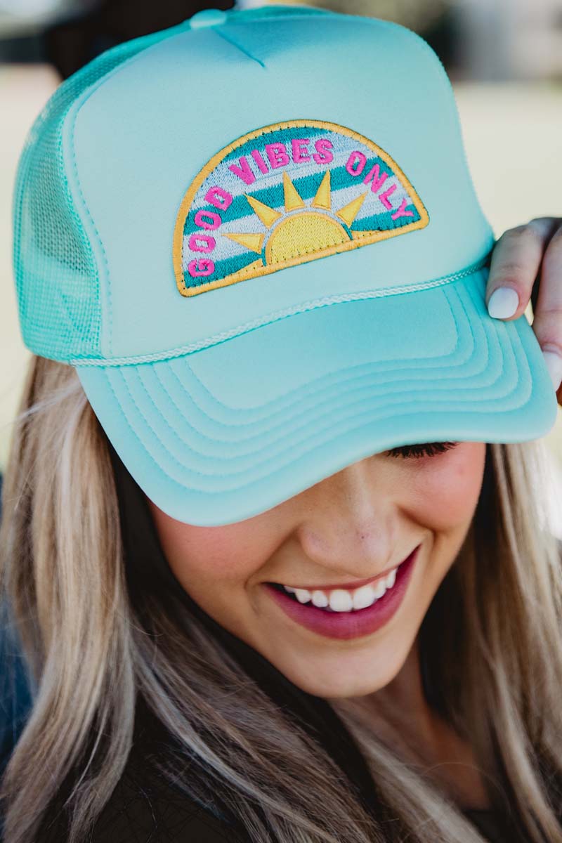 Good Vibes Only Patch Foam Snapback Hat | Katydid