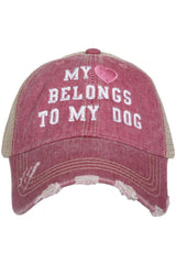 My Heart Belongs To My Dog Trucker Hats