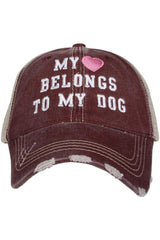 My Heart Belongs To My Dog Trucker Hats