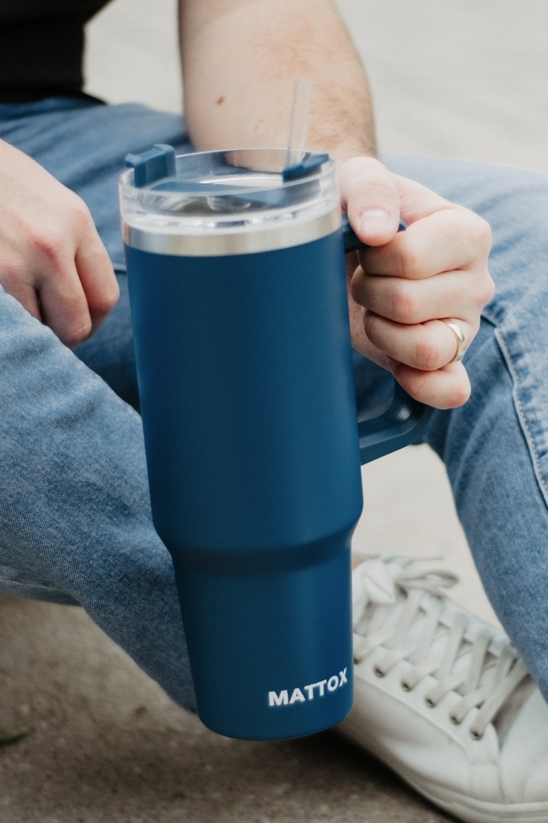 Men's Navy Water Tumbler Cup