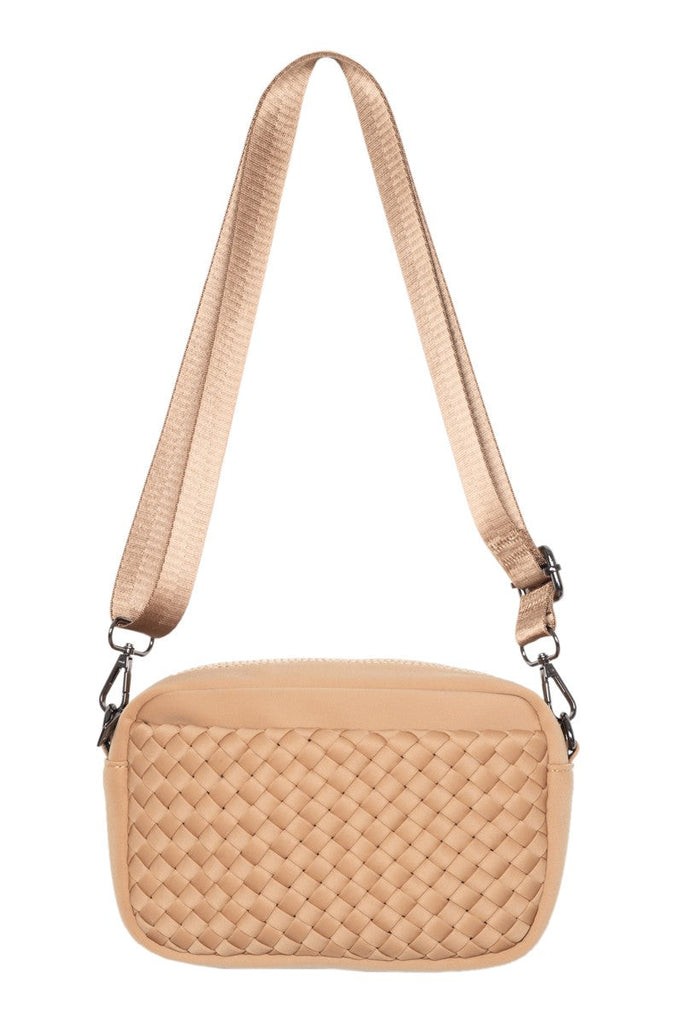 Camel Woven Crossbody Bags Women