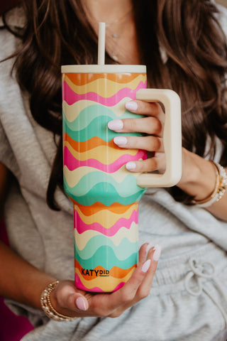 Cream Cute Garment Washed Quilted Jacket