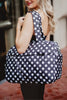 Black & White Polka Dot Weekender Bag