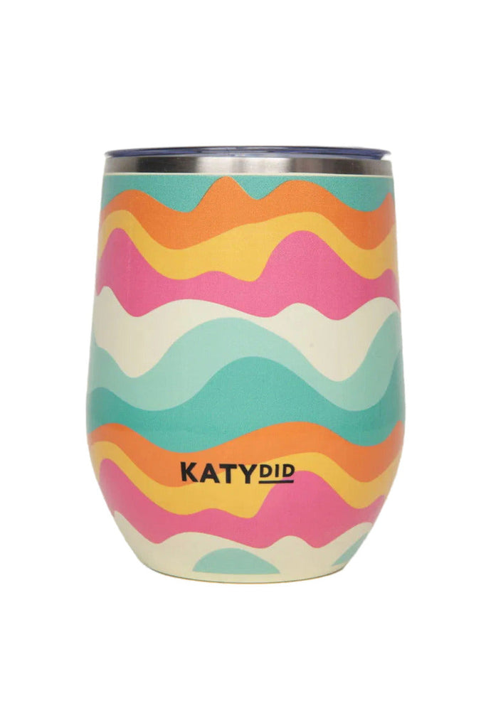 Neon Abstract Colors Stemless Wine Tumbler