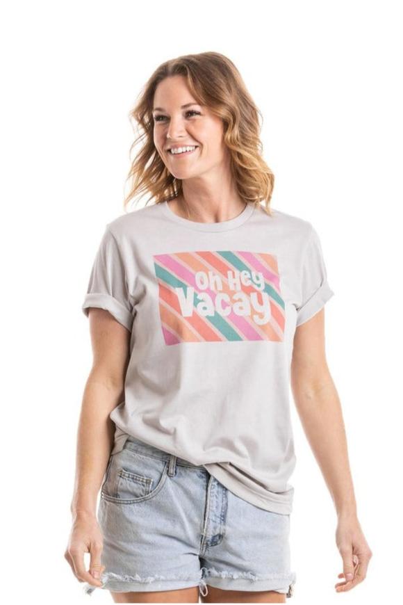 Oh Hey Vacay Multicolored Women's T-Shirts