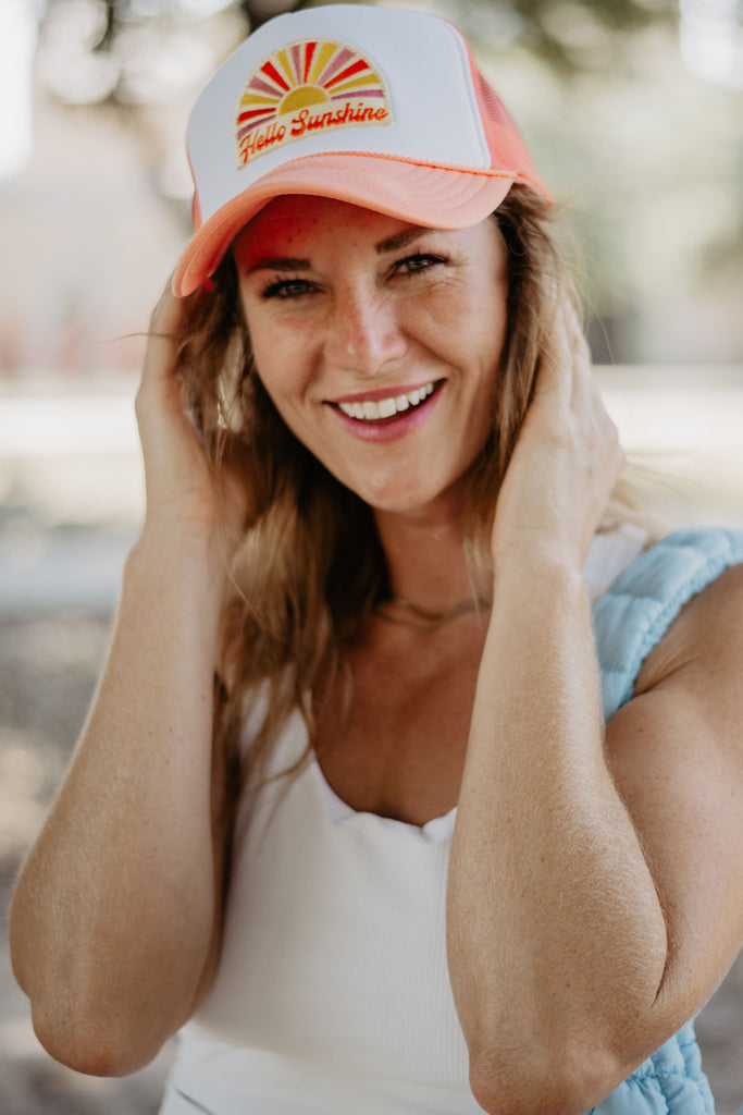 Hello Sunshine Trucker Hat (White Foam)