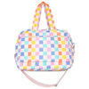 Multicolored Checkerprint Travel Weekender for Women