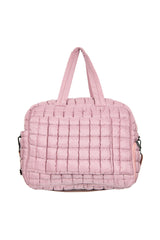 Mauve Quilted Weekend Duffel Bag w/ Pass-Thru Slip