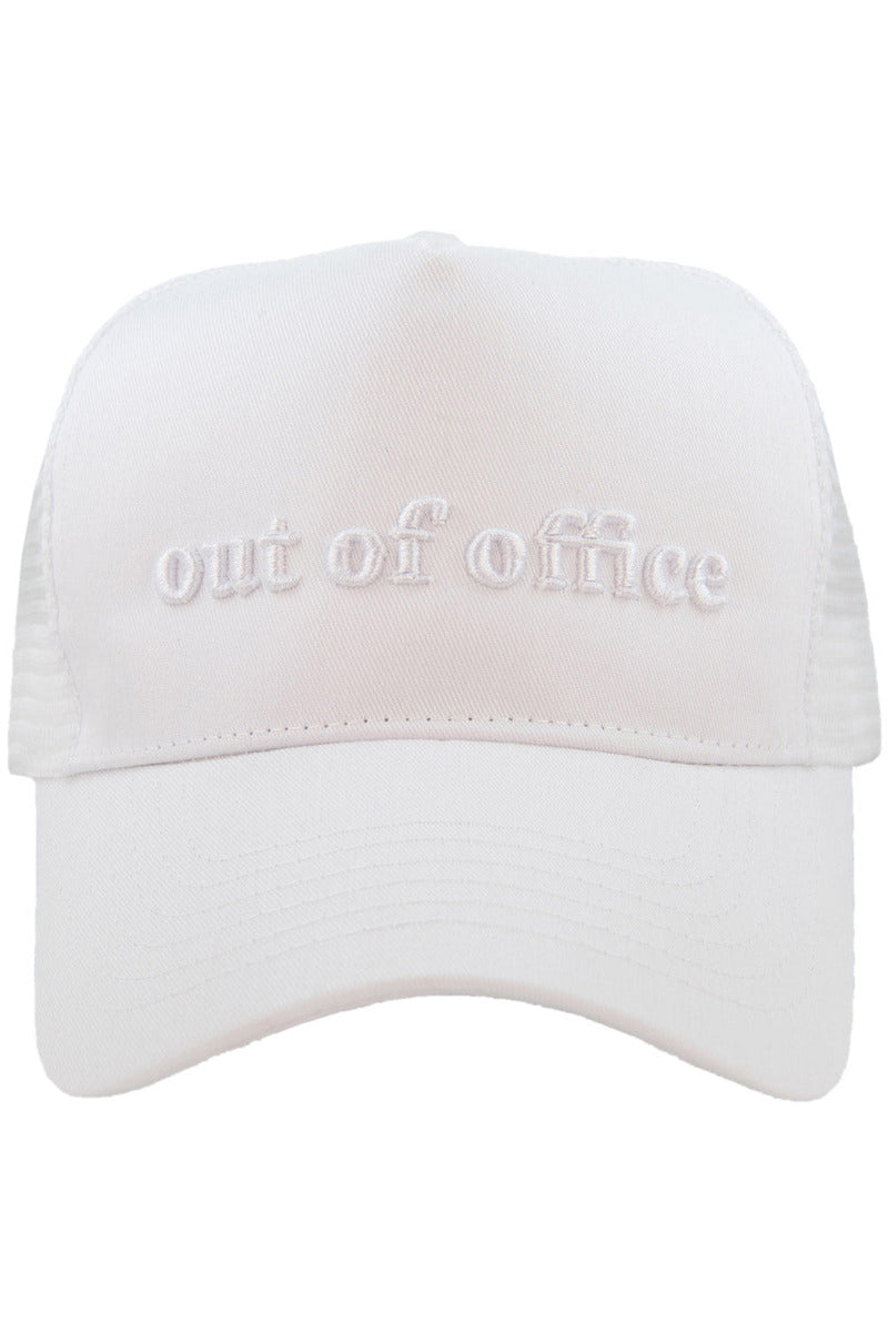 Out of Office 3-D Embroidered Trucker Hat - Katydid.com