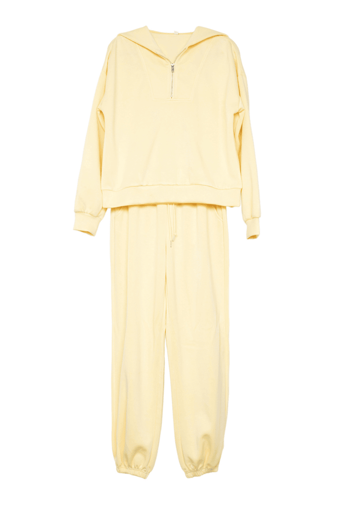 Yellow Scuba Pants Set Women's