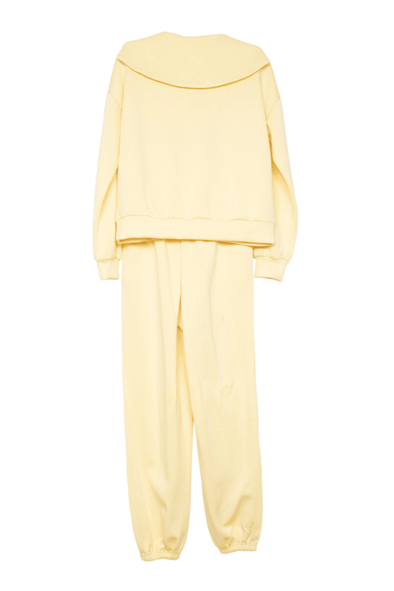 Yellow Scuba Pants Set Women's