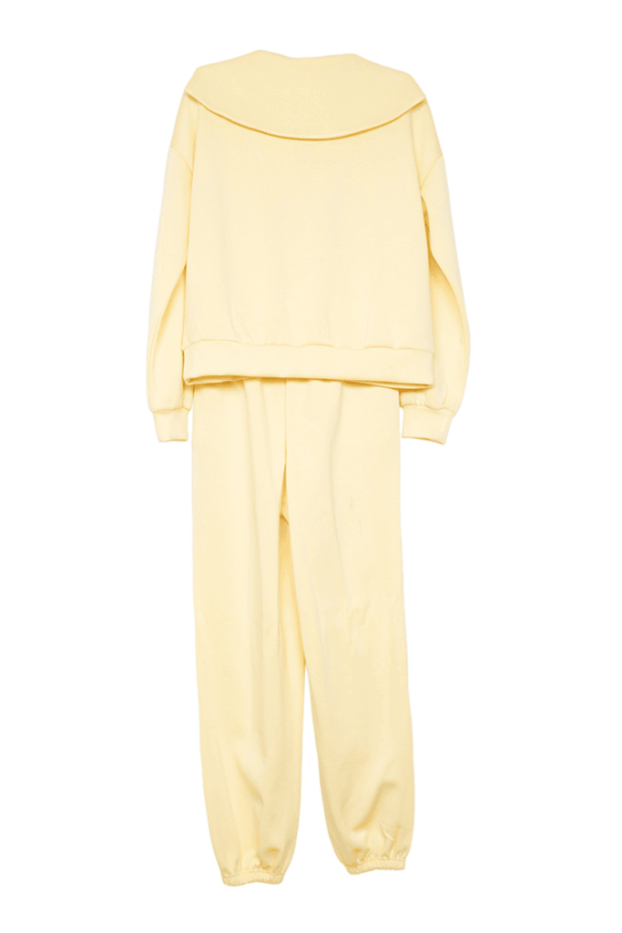 Yellow Scuba Pants Set Women's