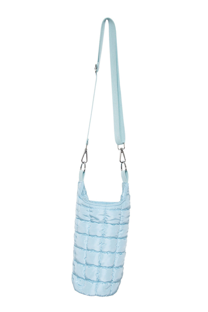 Light Blue Quilted Tumbler Carrier Bag