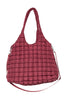 Wine Rectangular Quilted Puffer Tote