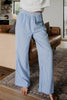 Blue Striped Women's Boxer Pants