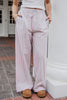 Light Pink and Green Striped Boxer Lounge Pants - Katydid.com