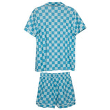 Teal Checker Pajamas Set