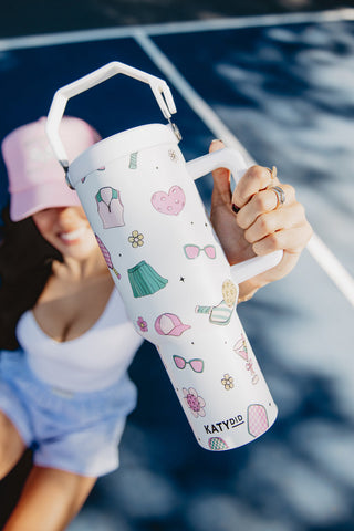 Softball Happy Face Tumbler Pouches