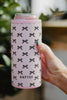 Black & Pink Mini Bows Tall Can Cooler