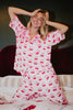 Cherry Bow Repeat Pajama Pants Set