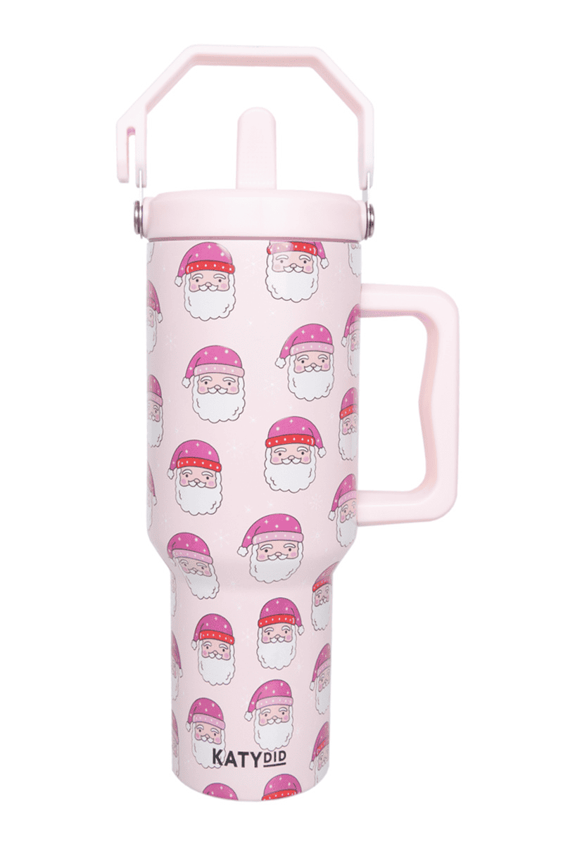 Pink Santas 38 Oz Tumbler