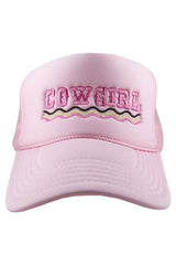 COWGIRL Spelled Out Foam Trucker Hat