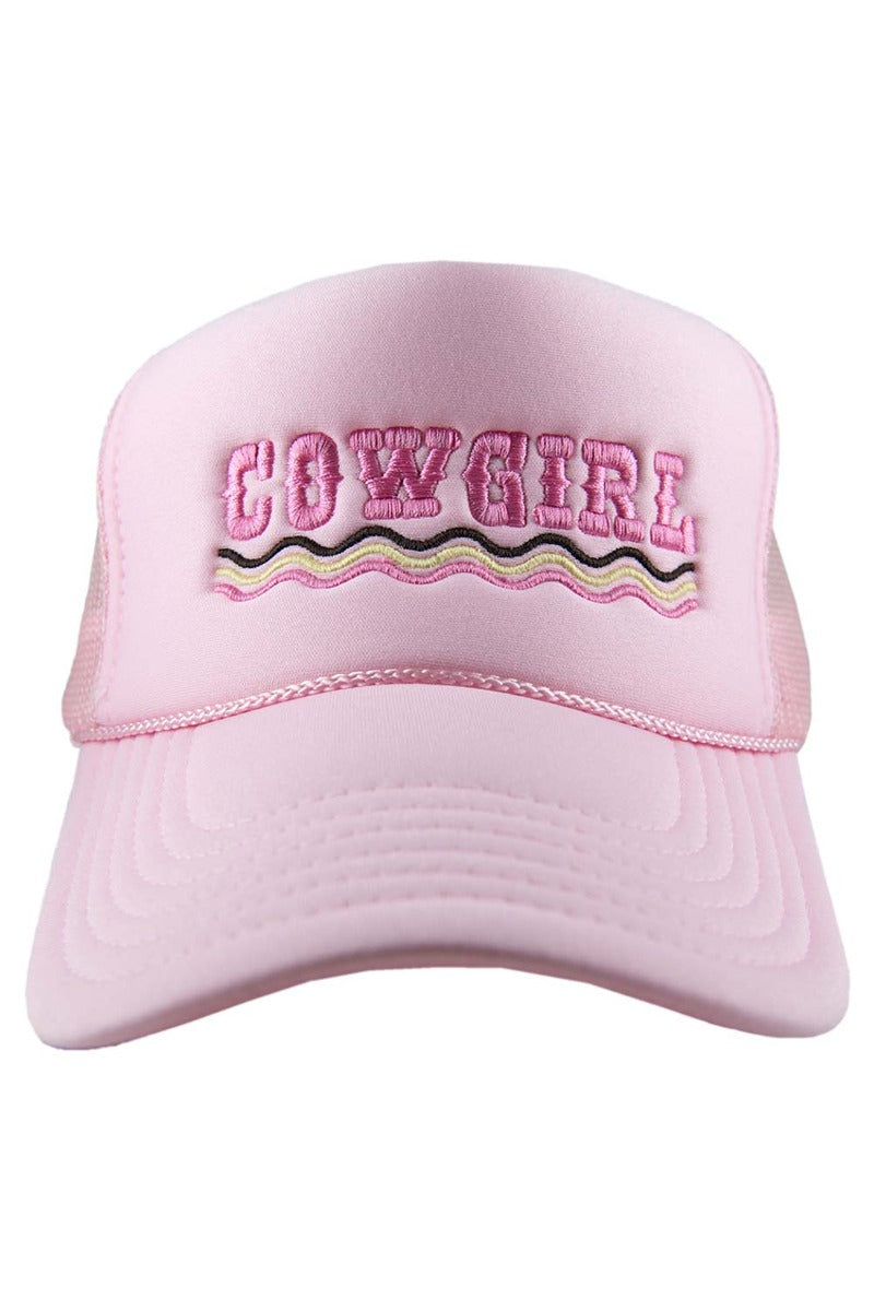 COWGIRL Spelled Out Foam Trucker Hat - Katydid.com