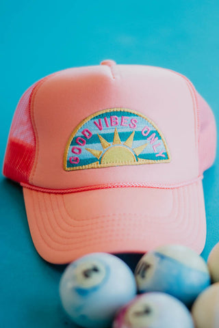 Good Vibes Only Patch Foam Snapback Hat | Katydid