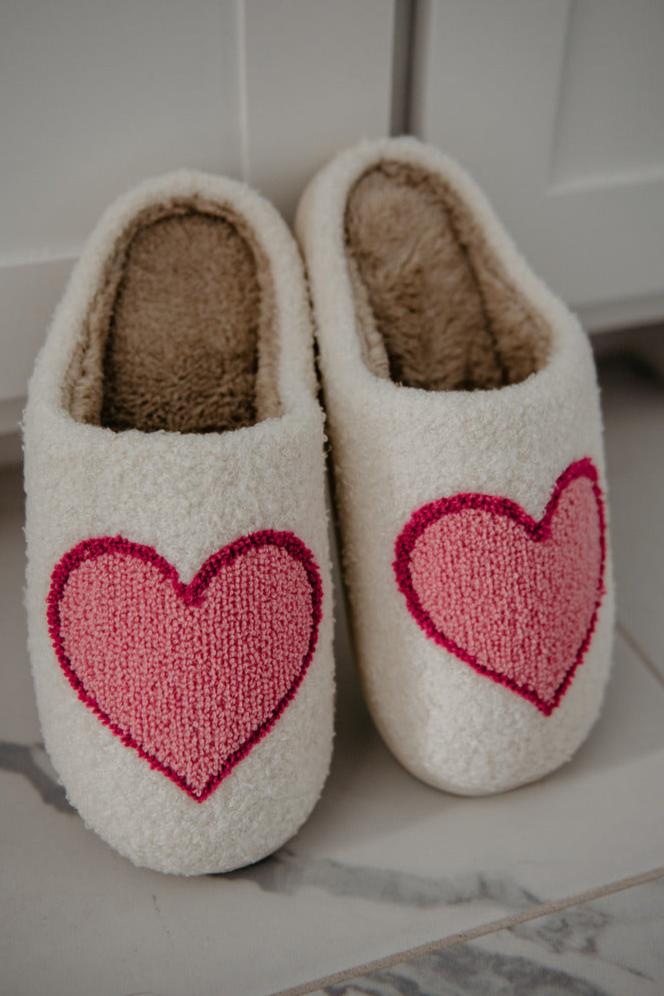 Pink/Red Heart Slippers