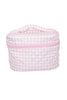 Light Pink Plaid Best Make Up Bag - Katydid.com
