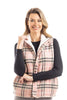 Colorful Plaid Fleece Lined Vest for Women