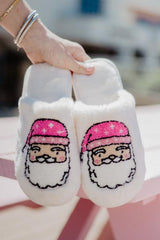 Pink Santa Face Best Women's Slippers