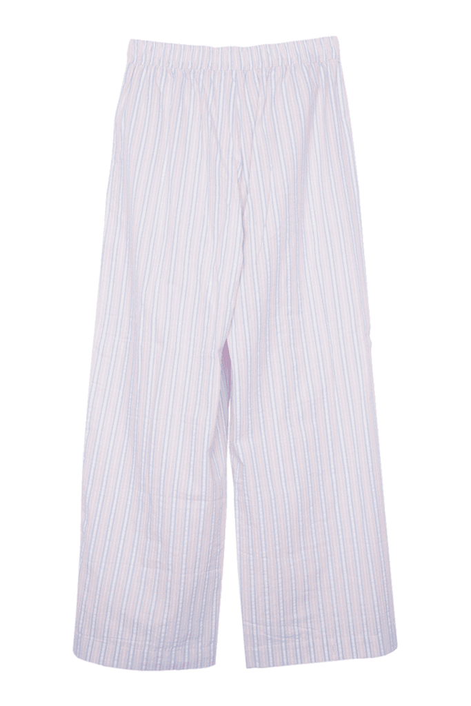 Light Pink and Blue Striped Casual Boxer Pants