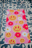 Red Flower Happy Face Quick Dry Beach Towels