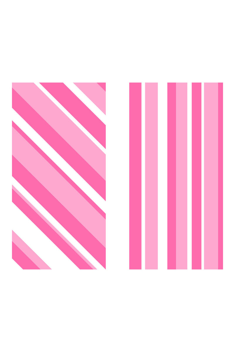 Pink Striped Quick Dry Reversible Pool Towel