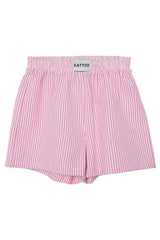 Pink Striped Ladies Boxer Shorts