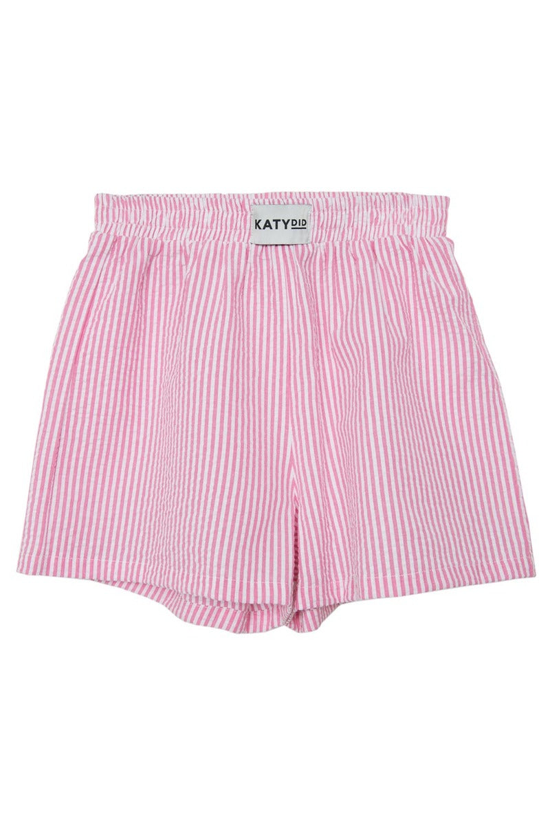 Pink Striped Ladies Boxer Shorts - Katydid.com