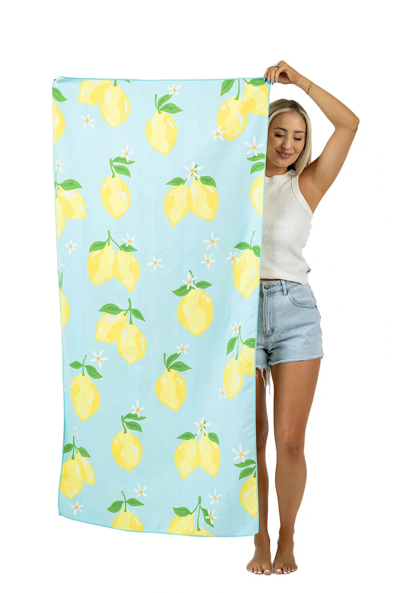 Lemons Quick Dry Reversible Beach Towel - Katydid.com