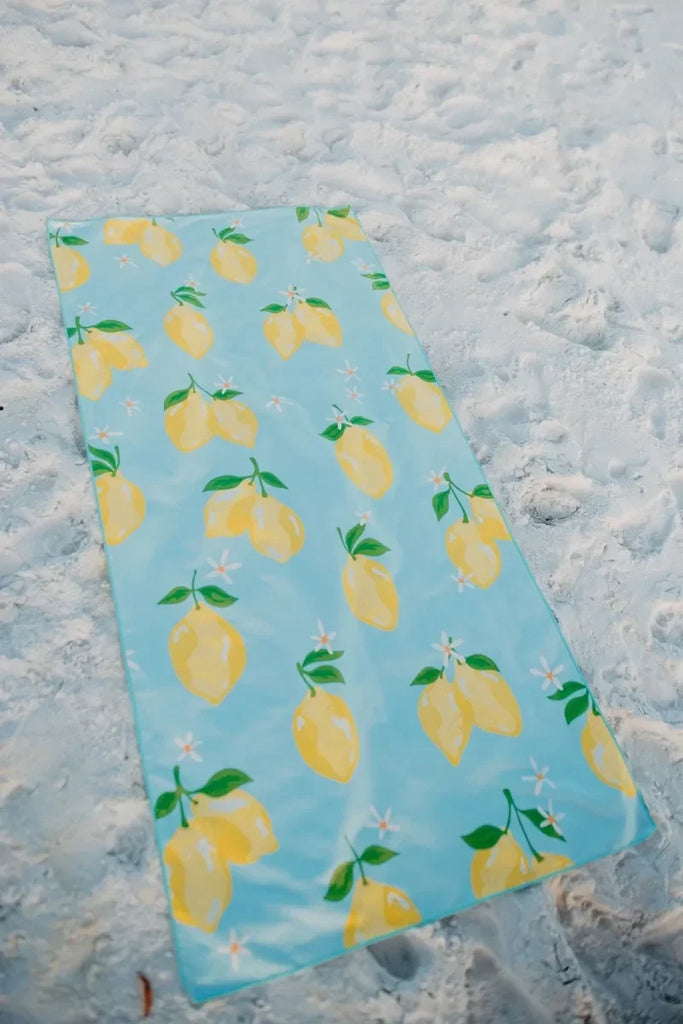 Lemons Quick Dry Reversible Beach Towel - Katydid.com