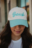 Beach Cursive Vintage Snapback Hat - Katydid.com